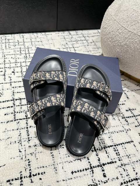 1:1 quality version Oblique Jacquard Flip Flops 2 colors