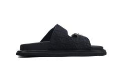 D AQUA SANDAL All Black Dior Oblique Jacquard