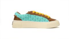 D Sneaker Oblique Turquoise Brown 3SN303ZWV-H650
