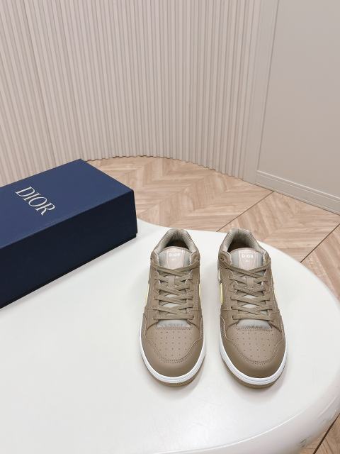 1:1 quality version  St0ne x Di0r Co-branded 3D logo printed cowhide breathable sneakers 3 colors