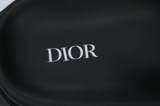 D AQUA SANDAL Slides Beige Black Dior Oblique Jacquard 3SA115ZSA_H561