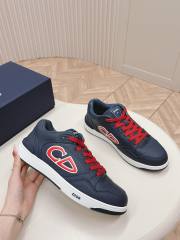 1:1 quality version  St0ne x Di0r Co-branded 3D logo printed cowhide breathable sneakers 3 colors