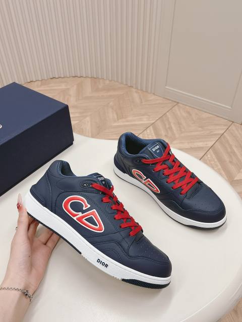 1:1 quality version  St0ne x Di0r Co-branded 3D logo printed cowhide breathable sneakers 3 colors