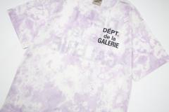 Retro purple splash-dyed tie-dye Washed Print tee