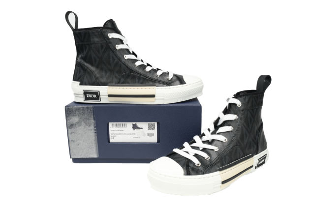 D High Top Black CD Diamond Canvas 3SH118ZPP_H900