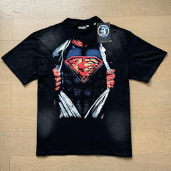 Superman Printed Aged Washed Version Tee