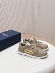 1:1 quality version  St0ne x Di0r Co-branded 3D logo printed cowhide breathable sneakers 3 colors