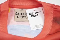 Retro tie-dyed gradient letter washed printed tee