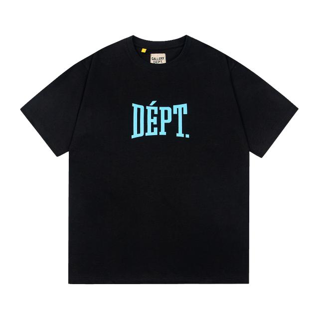Retro blue double-sided logo Washed Print tee