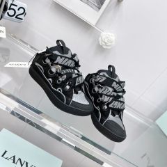1:1 quality L Curb Lace-Up Breaded Sneakers