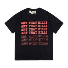 Retro sequence letter washed printed tee