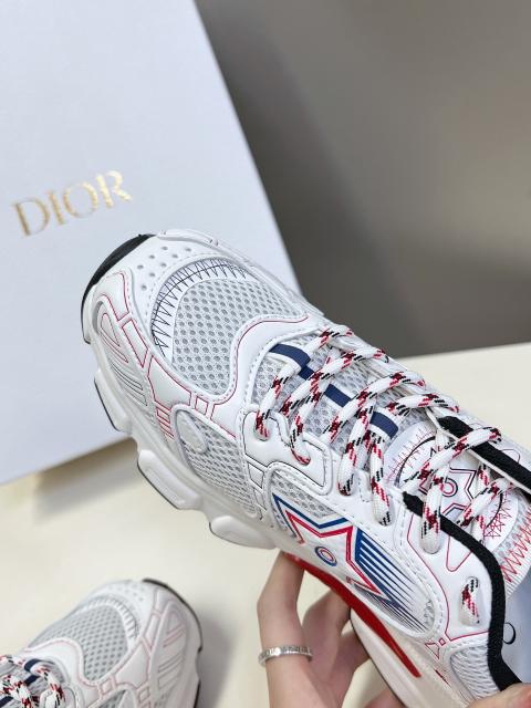 1:1 quality version Mesh cowhide leather patchwork embroidered logo sneakers 7 colors