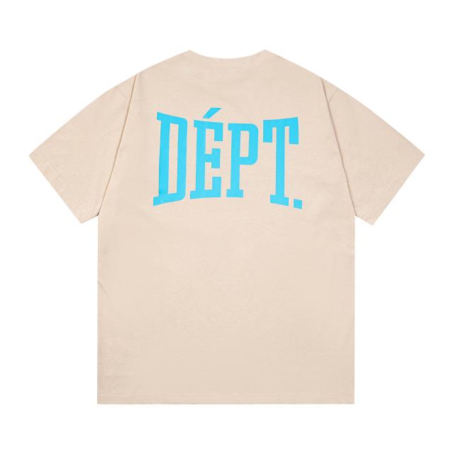 Retro blue double-sided logo Washed Print tee