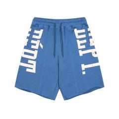 Side logo solid color casual shorts