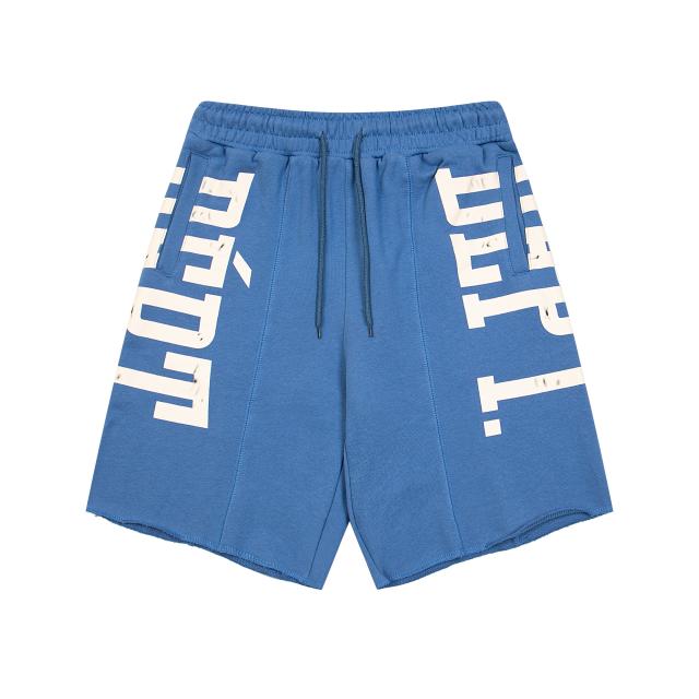 Side logo solid color casual shorts