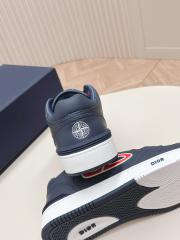 1:1 quality version  St0ne x Di0r Co-branded 3D logo printed cowhide breathable sneakers 3 colors
