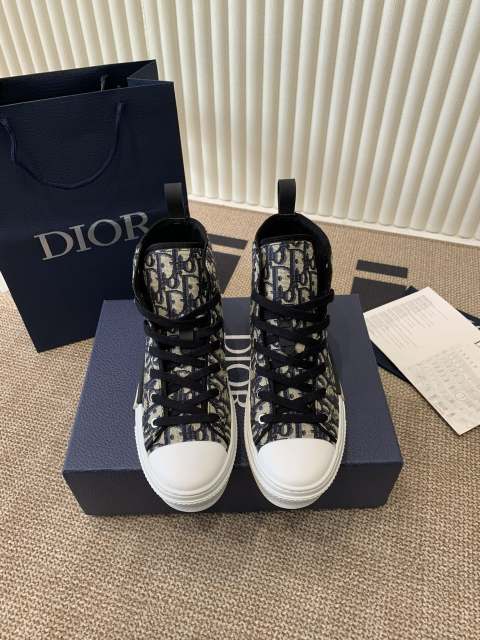 1:1 quality version B23 Classic Oblique Printed High-Top Sneakers 2 colors