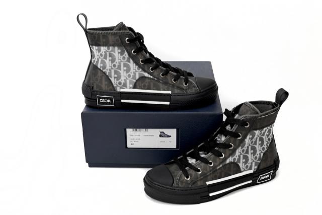 D High Top Canvas Oblique Black