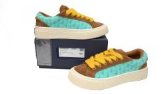 D Sneaker Oblique Turquoise Brown 3SN303ZWV-H650