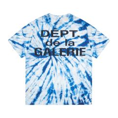 Retro center point tie-dye washed printed tee