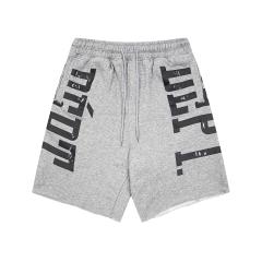 Side logo solid color casual shorts