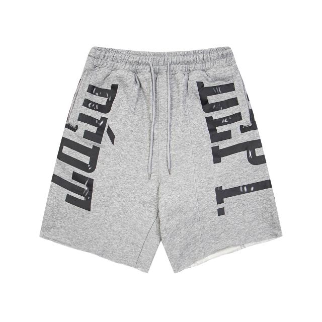 Side logo solid color casual shorts