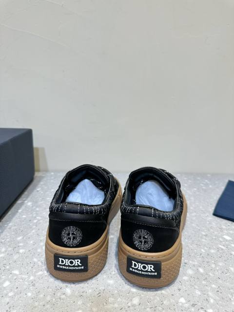 1:1 quality version  Di0r x St0ne isl@nd Electric embroidered letters lace-up casual board shoes 6 colors
