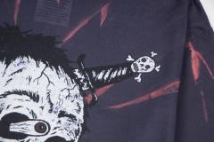 Retro ghost face tie-dye washed printed tee