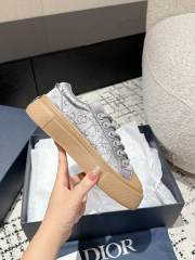 1:1 quality version  Di0r x St0ne isl@nd Electric embroidered letters lace-up casual board shoes 6 colors