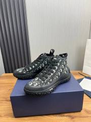 1:1 quality version Logo print lace-up high top sneakers 2 colors