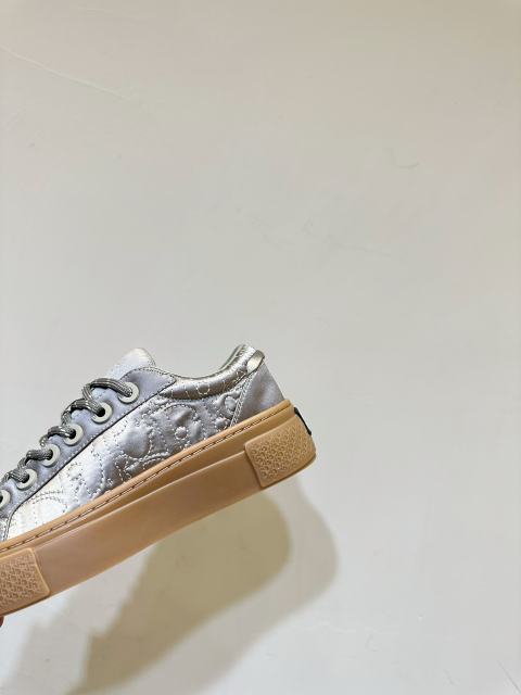 1:1 quality version  Di0r x St0ne isl@nd Electric embroidered letters lace-up casual board shoes 6 colors