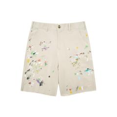 Graffiti crayon ink-splashing shorts