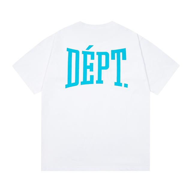 Retro blue double-sided logo Washed Print tee