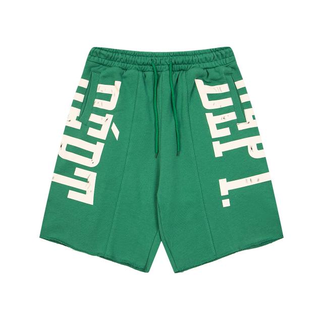 Side logo solid color casual shorts