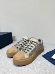 1:1 quality version  Di0r x St0ne isl@nd Electric embroidered letters lace-up casual board shoes 6 colors