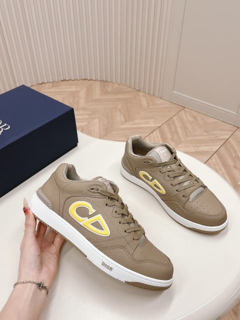 1:1 quality version  St0ne x Di0r Co-branded 3D logo printed cowhide breathable sneakers 3 colors