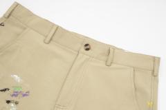Graffiti crayon ink-splashing shorts
