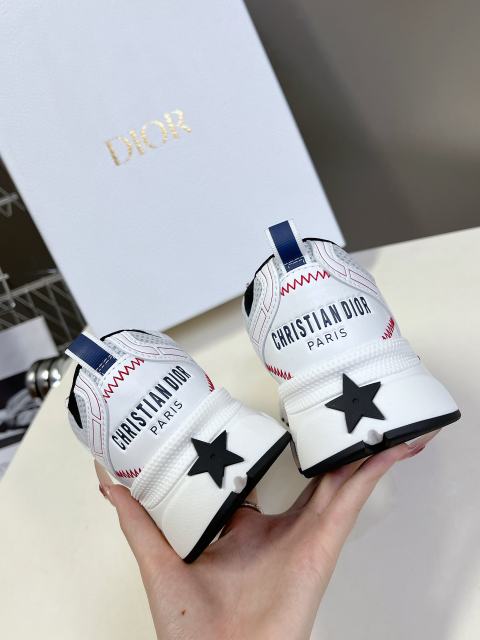 1:1 quality version Mesh cowhide leather patchwork embroidered logo sneakers 7 colors