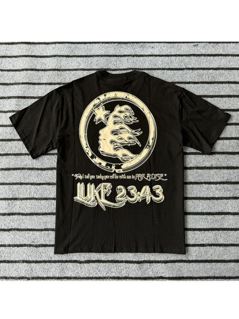 Creative Letter Back Large Logo Time Printed Tee 2 colors