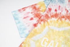 Retro tie-dyed colorful effect washed printed tee