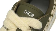 D Sneaker Khaki Smooth Calfskin Oblique Raised Embroidery 3SN303ZYQ_H681