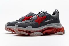 B Triple S Grey Red 544351 W09O1 2262