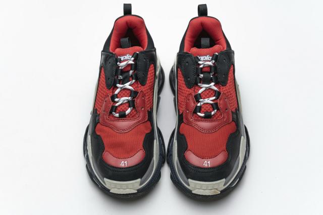 B Triple S Black Red Grey 483513 W06E1 1006