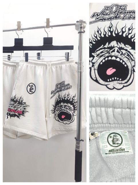 1:1 quality Hellstar Noise Portrait Print Shorts with NFC tag