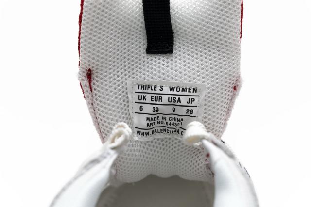 B Triple S White Red 544351 W09E1 4552