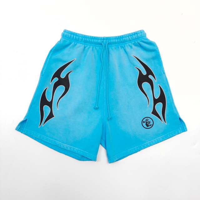 1:1 quality Hellstar frayed hems Shorts with NFC tag