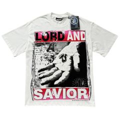 Hellstar Savior Letter Cross Print Tee