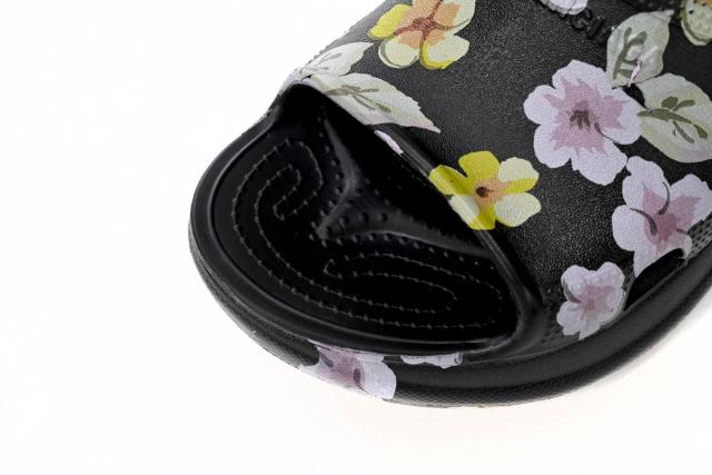B x Crocs Pool Slide Sandals Grey Flower 677389W1S8G6556