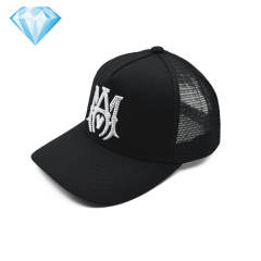 Amir* Hot Drill Embroidery Logo Mesh Cap 4 colors