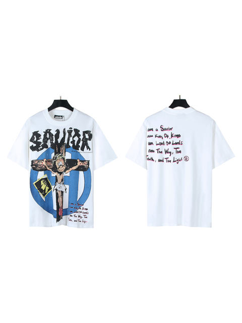 Hellstar Cross Spoof Portrait Letter Print Tee